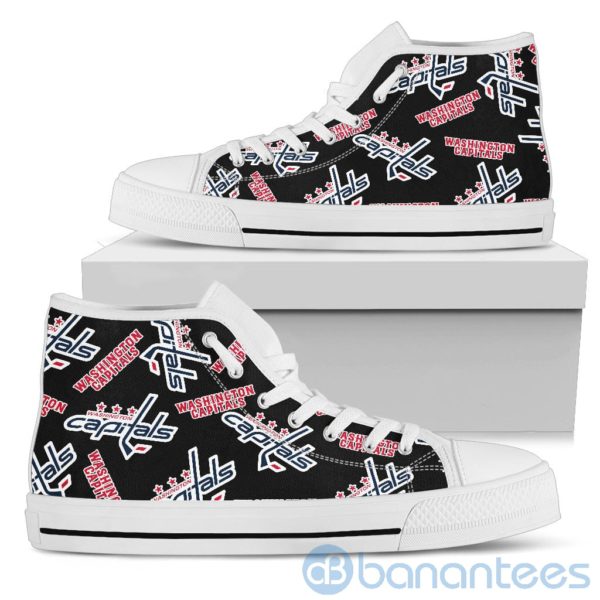 Logo All Over Printed Washington Capitals High Top Shoes Product Photo