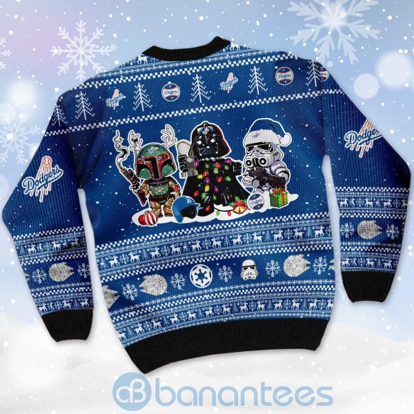 Los Angeles Dodgers Star Wars Ugly Christmas 3D Sweater Product Photo
