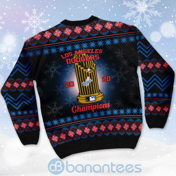 Los Angeles Dodgers World Series Champions Ugly Christmas 3D Sweater Product Photo