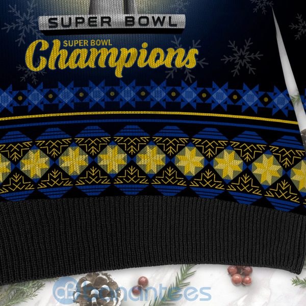 Los Angeles Rams Super Bowl Champions Cup Ugly Christmas 3D Sweater Product Photo