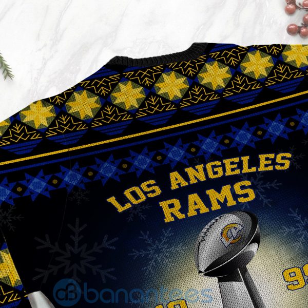 Los Angeles Rams Super Bowl Champions Cup Ugly Christmas 3D Sweater Product Photo