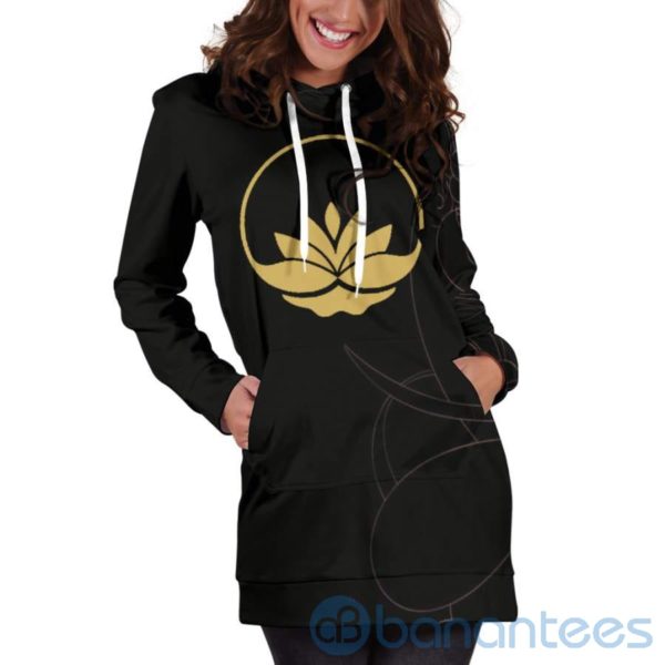Lotus Black Hoodie Dress For Women Product Photo