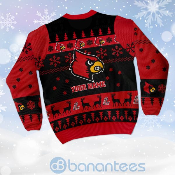 Louisville Cardinals Custom Name Personalized Ugly Christmas 3D Sweater Product Photo
