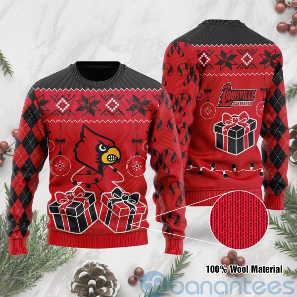 Louisville Cardinals Funny Ugly Christmas 3D Sweater Product Photo