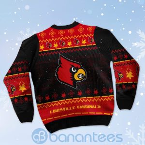 Louisville Cardinals Snoopy Dabbing Ugly Christmas 3D Sweater Product Photo