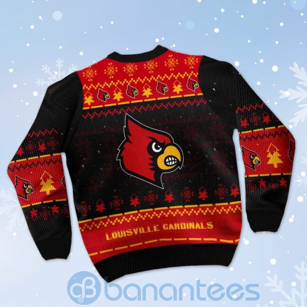 Louisville Cardinals Snoopy Dabbing Ugly Christmas 3D Sweater Product Photo