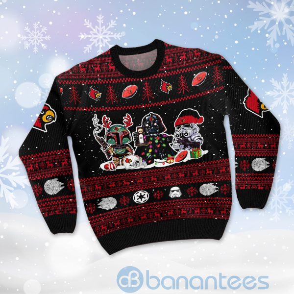 Louisville Cardinals Star Wars Ugly Christmas 3D Sweater Product Photo