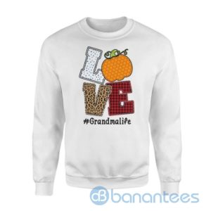 Love Grandma Life Plaid Pumpkin Halloween Costume Shirt Gift For Grandmother Sweatshirt Product Photo
