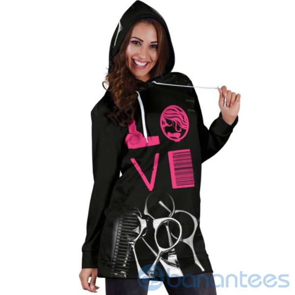 Love Hair Hoodie Dress For Women Product Photo