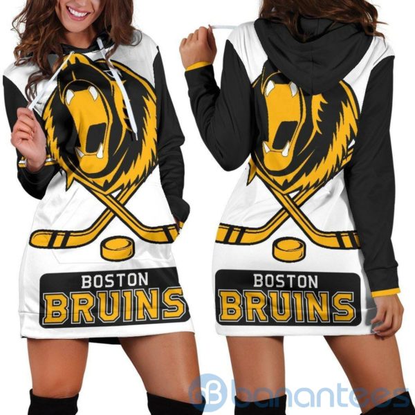 Love Hockey Boston Bruins Hoodie Dress For Women Product Photo