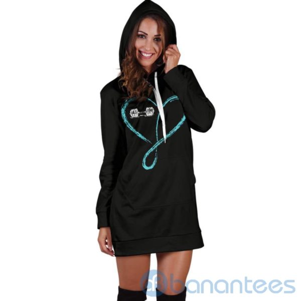 Love Infinity Barbell Hoodie Dress For Women Product Photo