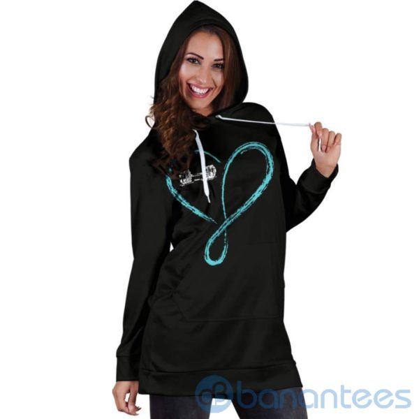 Love Infinity Barbell Hoodie Dress For Women Product Photo