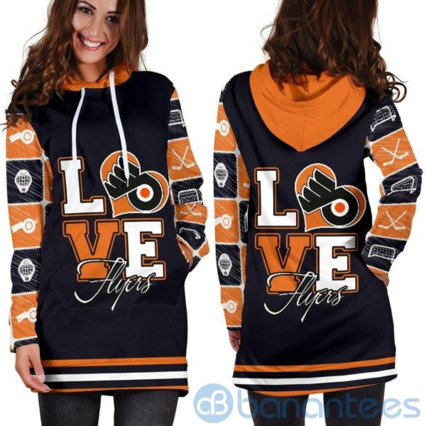 Love Philadelphia Flyers Hoodie Dress For Women Product Photo