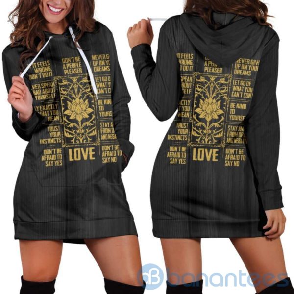 Love Rules Hoodie Dress For Women Product Photo