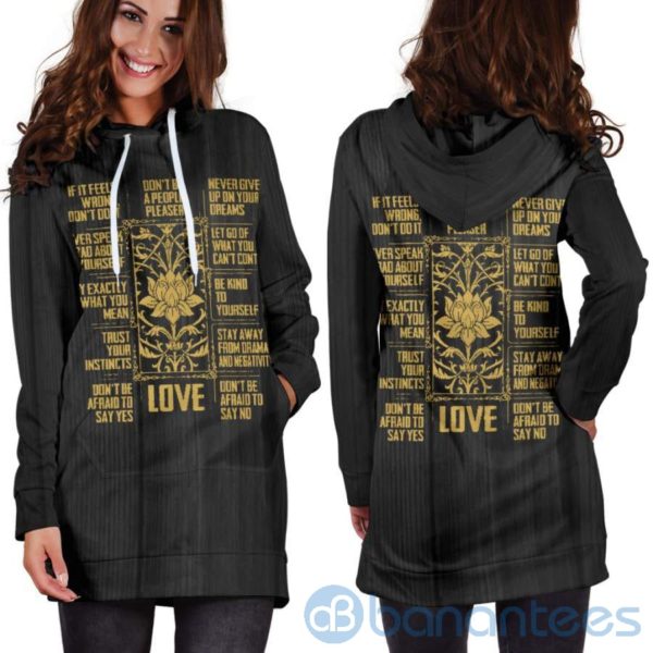 Love Rules Hoodie Dress For Women Product Photo