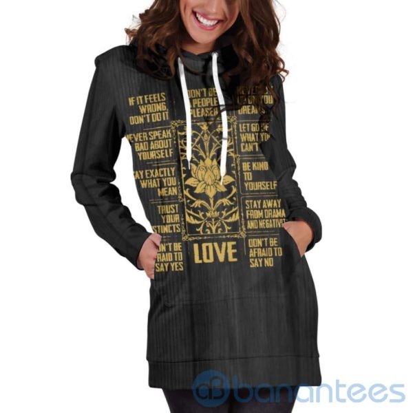 Love Rules Hoodie Dress For Women Product Photo