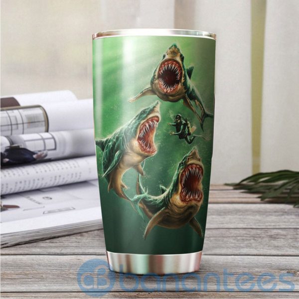 Love Shark Green Tumbler Product Photo