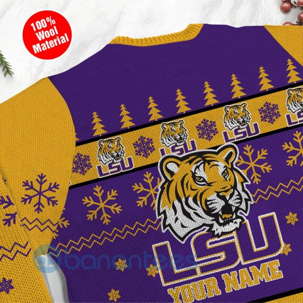 LSU Tigers Custom Name Personalized Ugly Christmas 3D Sweater Product Photo