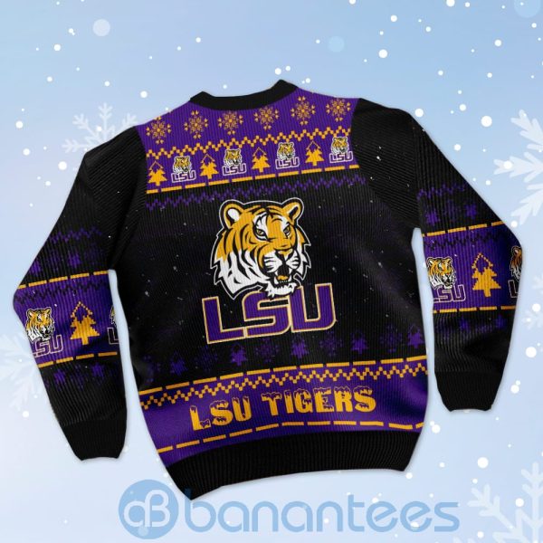 LSU Tigers Snoopy Dabbing Ugly Christmas 3D Sweater Product Photo