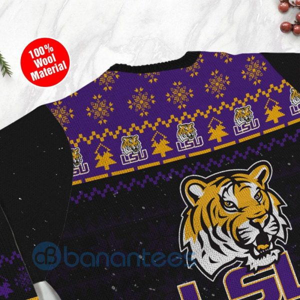 LSU Tigers Snoopy Dabbing Ugly Christmas 3D Sweater Product Photo