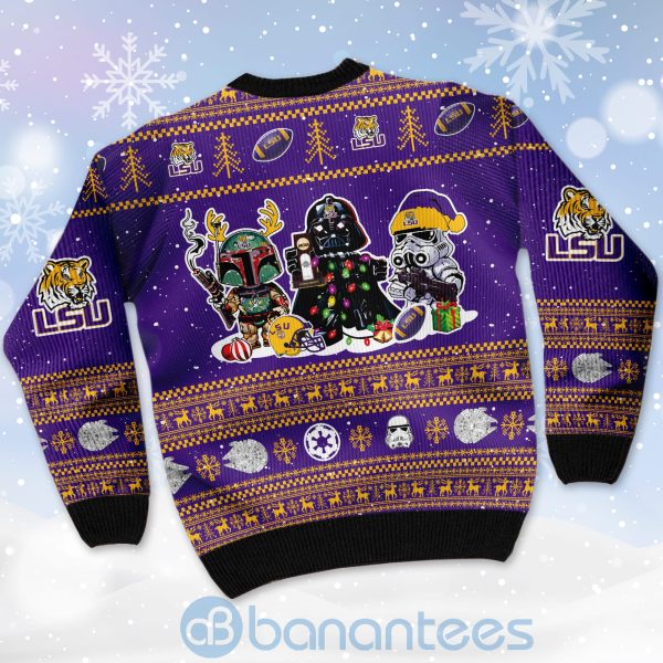 LSU Tigers Star Wars Ugly Christmas 3D Sweater Product Photo