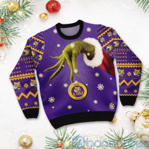 LSU Tigers Team Grinch Ugly Christmas 3D Sweater Product Photo