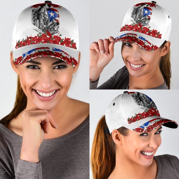 Maga Flower Puerto Rico All Over Printed 3D Cap Product Photo