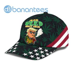 Make Weed Great Again Trump Smoking 3D Cap Product Photo