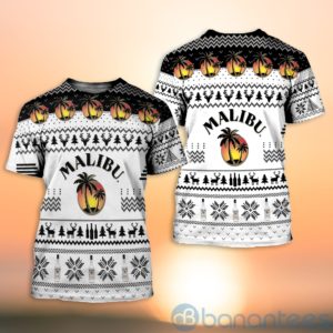 Malibu Wine Ugly Christmas All Over Printed 3D Shirt Product Photo