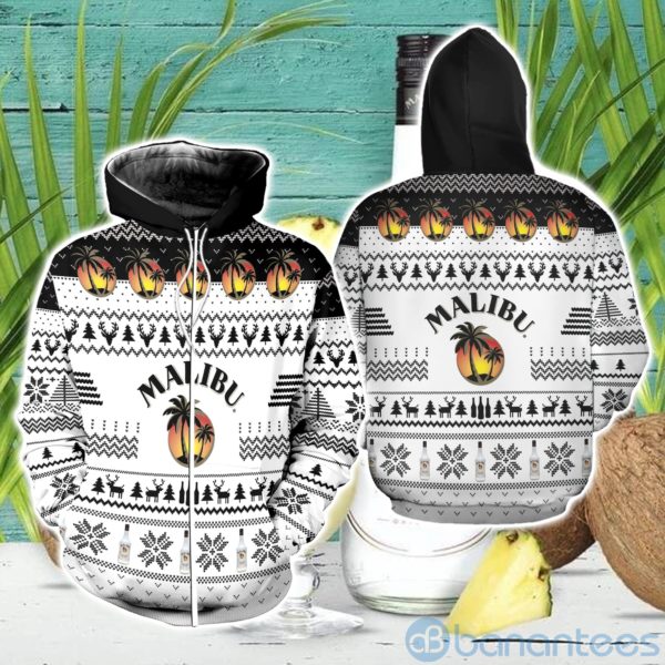 Malibu Wine Ugly Christmas All Over Printed 3D Shirt Product Photo