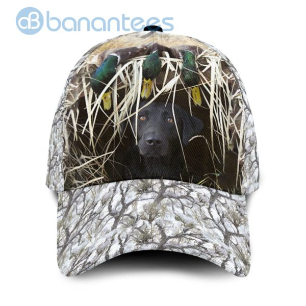 Mallarduck Hunting Duck And Dog White Camo All Over Printed 3D Cap Product Photo