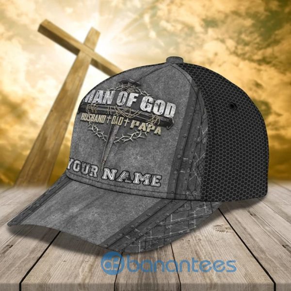 Man Of God Personalized Name All Over Printed 3D Cap Product Photo