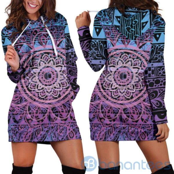 Mandala Amazing Hoodie Dress For Women Product Photo