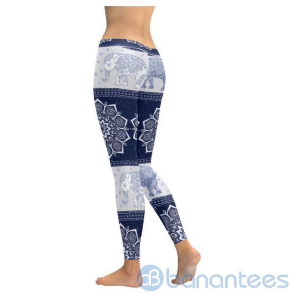 Mandala Elephant Flower Leggings For Women Product Photo