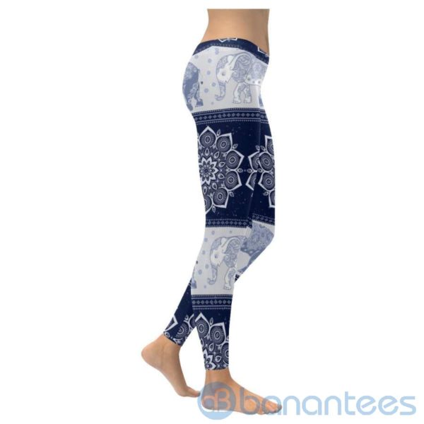 Mandala Elephant Flower Leggings For Women Product Photo