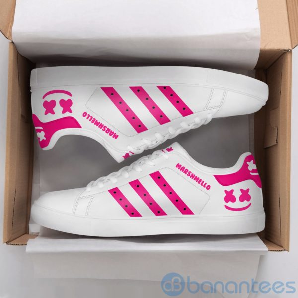 Marshmello Pink Striped Low Top Skate Shoes Product Photo