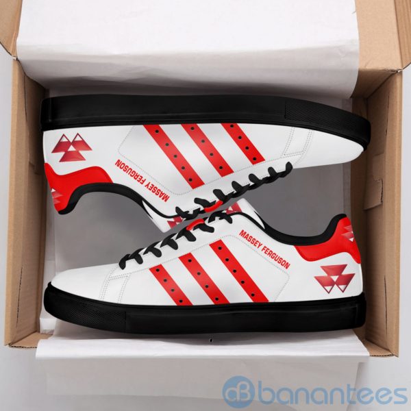 Massey Ferguson Red Striped White Low Top Skate Shoes Product Photo