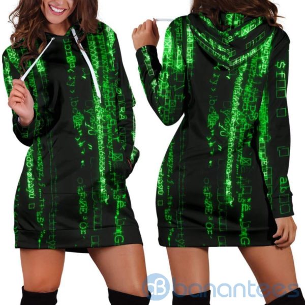 Matrix Gamer Hoodie Dress For Women Product Photo
