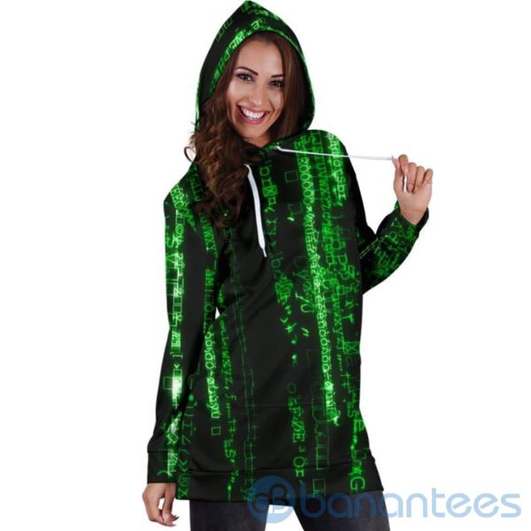 Matrix Gamer Hoodie Dress For Women Product Photo
