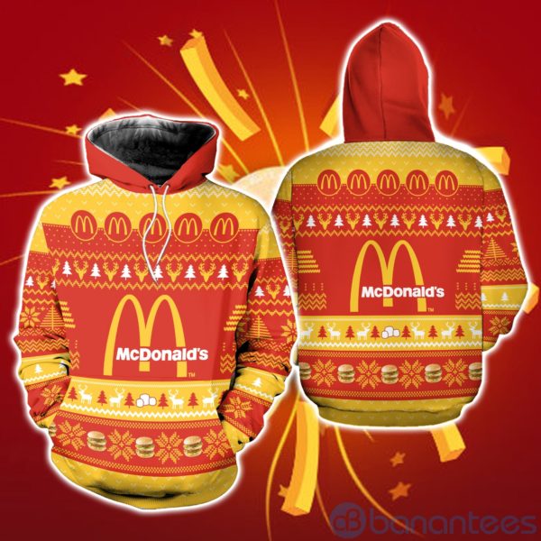 Mcdonald Ugly Christmas All Over Printed 3D Shirt Product Photo