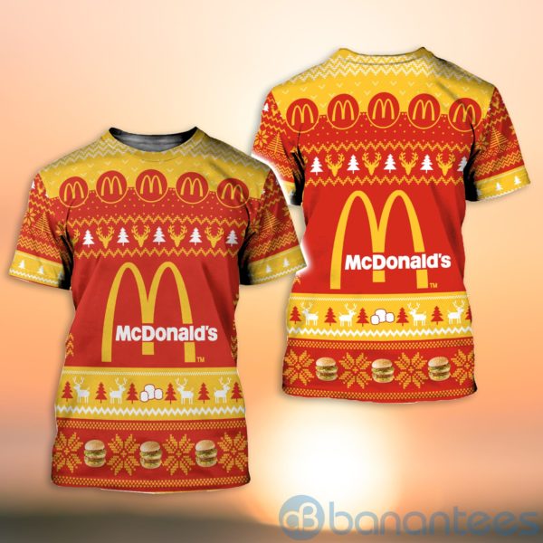 Mcdonald Ugly Christmas All Over Printed 3D Shirt Product Photo