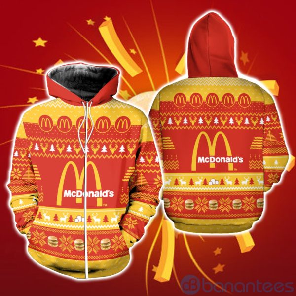 Mcdonald Ugly Christmas All Over Printed 3D Shirt Product Photo