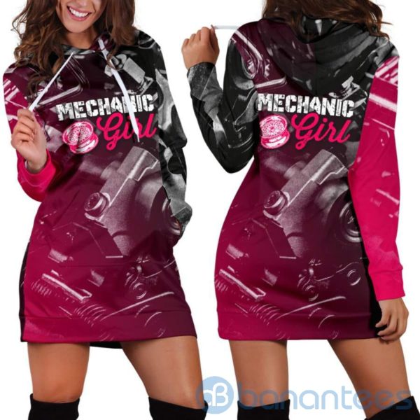 Mechanic Girl Hoodie Dress For Women Product Photo
