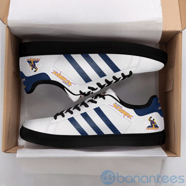 Melbourne Storm Navy Striped White Low Top Skate Shoes Product Photo