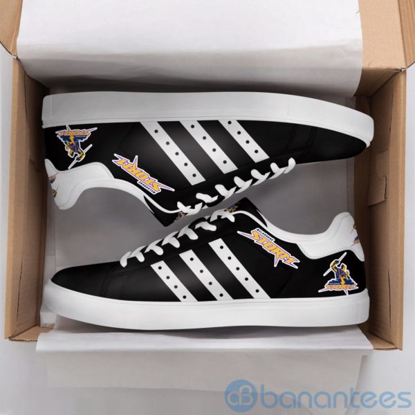 Melbourne Storm White Striped Black Low Top Skate Shoes Product Photo