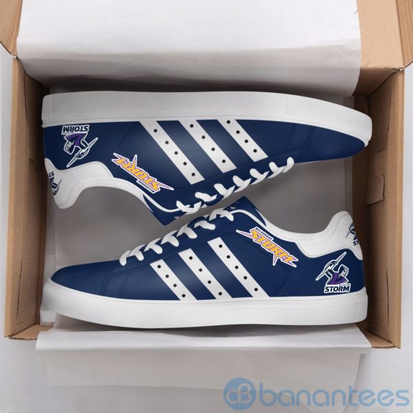 Melbourne Storm White Striped Navy Low Top Skate Shoes Product Photo