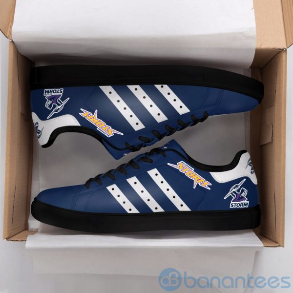 Melbourne Storm White Striped Navy Low Top Skate Shoes Product Photo