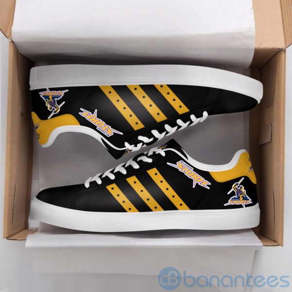 Melbourne Storm Yellow Striped Black Low Top Skate Shoes Product Photo