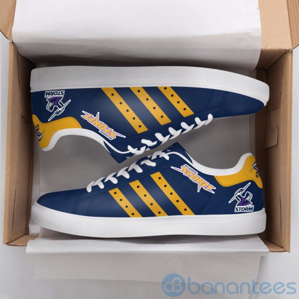 Melbourne Storm Yellow Striped Navy Low Top Skate Shoes Product Photo