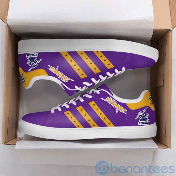 Melbourne Storm Yellow Striped Purple Low Top Skate Shoes Product Photo